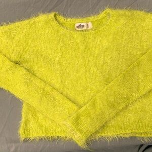 Fuzzy Neon Petite Sweater